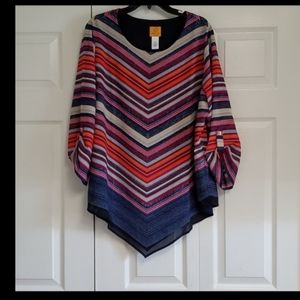 Ruby Rd chevron stripe tunic...